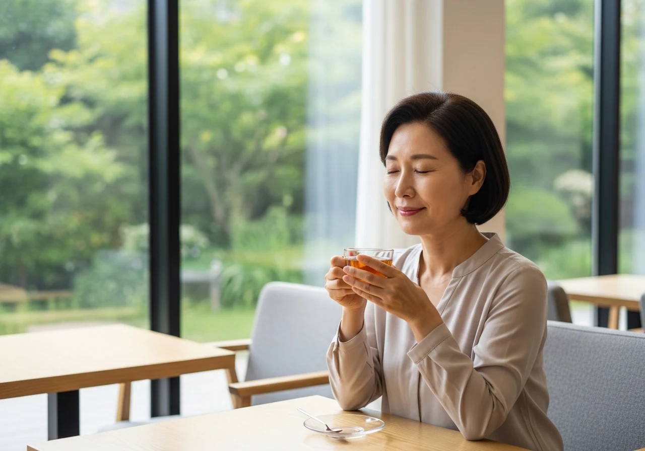 가족 보호자가 잠깐 쉬는 모습
